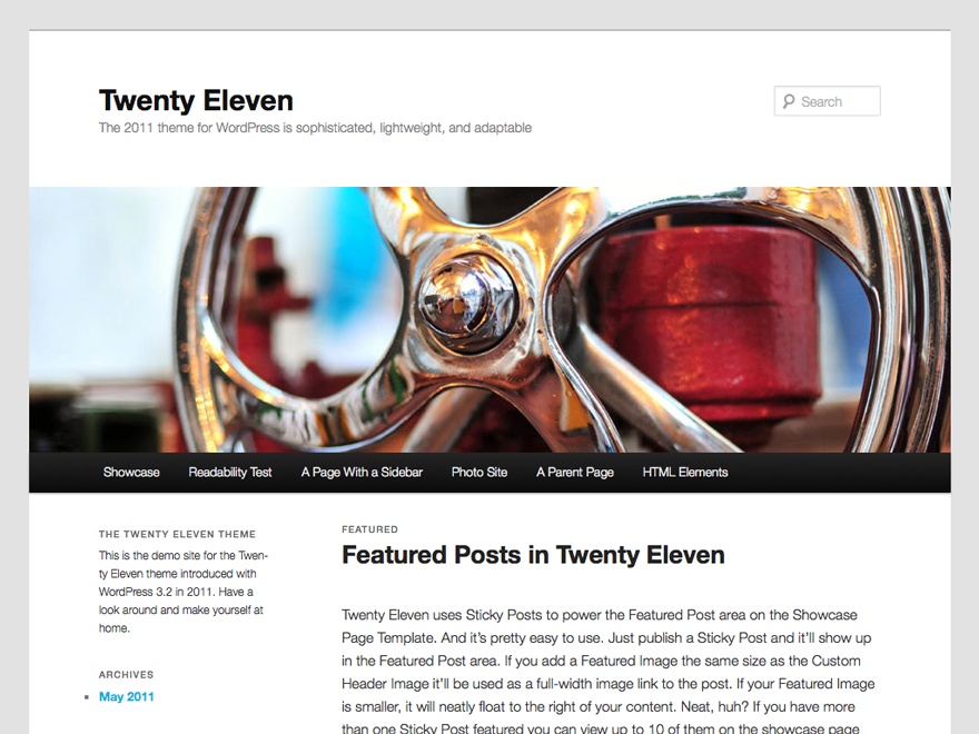 Twenty Eleven theme websites examples