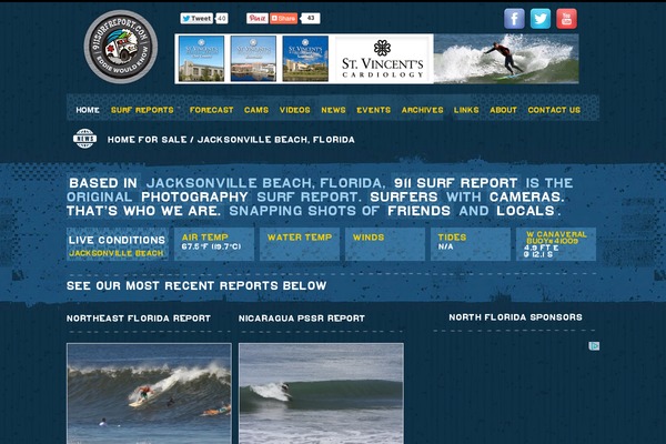 Site using Surf-report plugin