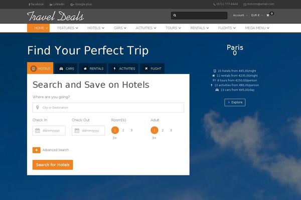 Site using Travelpayouts: Flights & Hotels Travel Search plugin