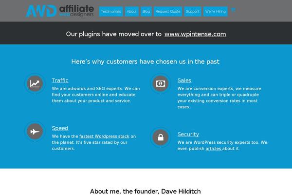Site using Affiliate-wp plugin