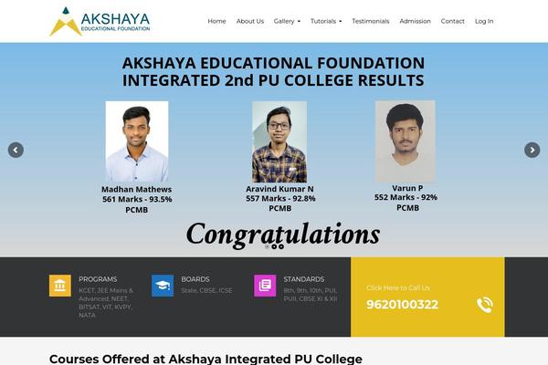 Site using Akshayaedu-plugin plugin