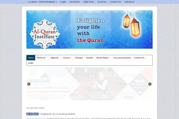 Site using Quran Text and Audio Plugin plugin
