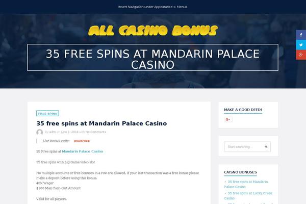 Site using Casino-connector plugin