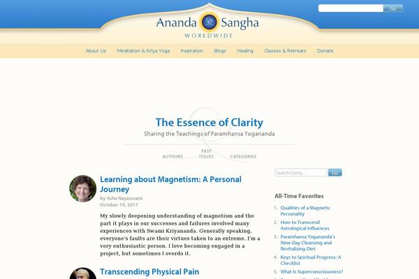 Site using Ananda-widgets plugin