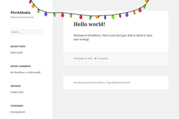 Site using Christmas Decorations plugin