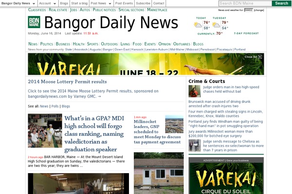 Site using Newspack-header-widget-area plugin
