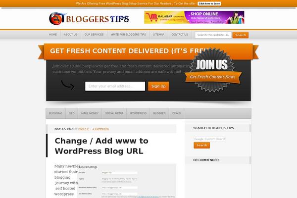 Site using WordPress Notification Bar plugin