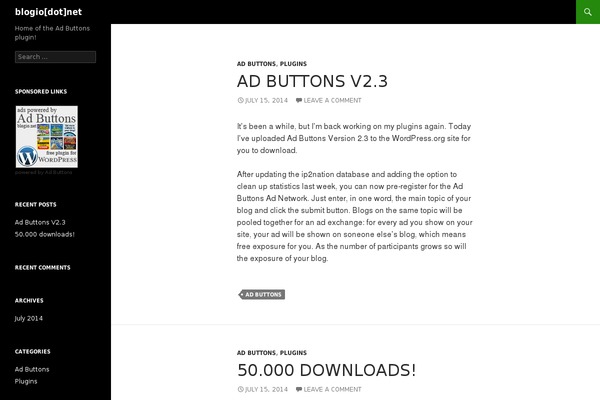 Site using Ad Buttons plugin