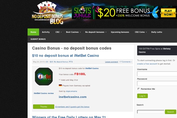Site using Casino-bonus-list plugin