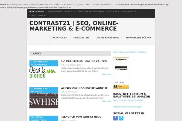 Site using cformsII - contact form plugin
