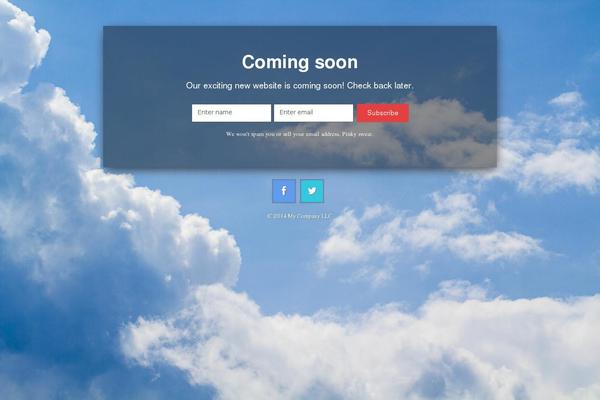 Site using EZP Coming Soon Page plugin