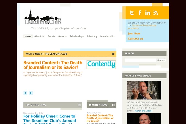 Site using Carousel Horizontal Posts Content Slider plugin