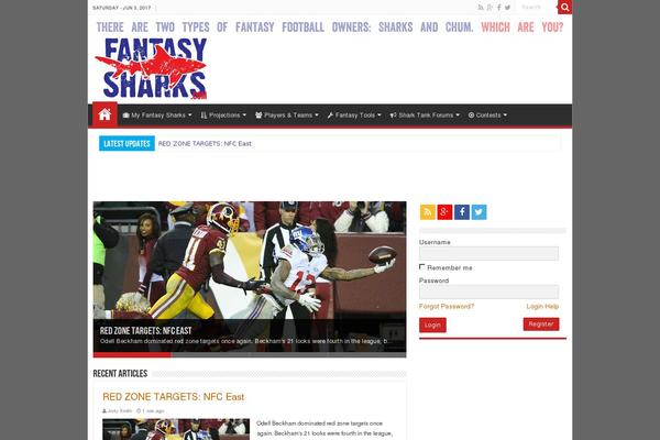 Site using Fantasysharks plugin