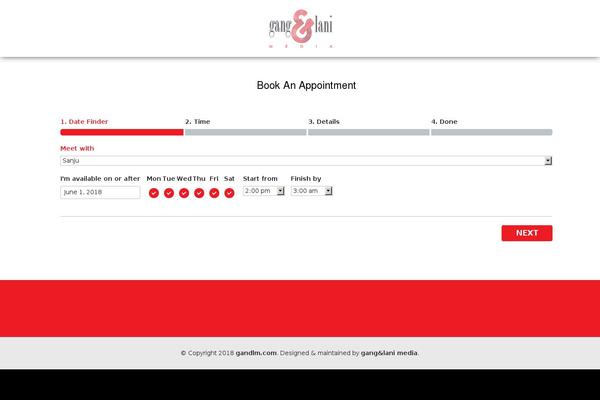 Site using Appointment-booking plugin