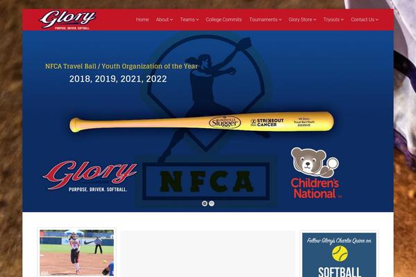 Site using Glory-softball plugin