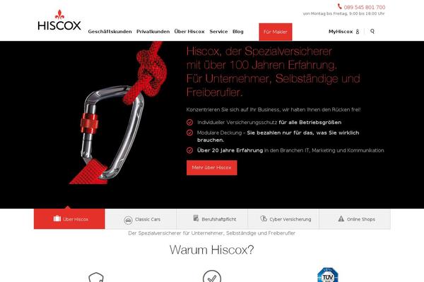 Site using Hiscox-profession-selection plugin