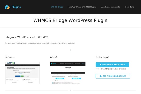 Site using Whmcs-bridge-sso plugin