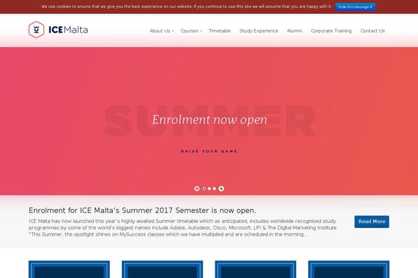 Site using Icemalta_courses plugin