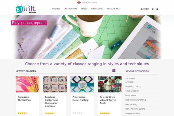 Site using Iquilt-product-banner plugin