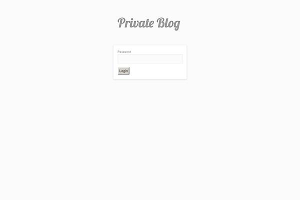 Site using Password-protect-wordpress plugin