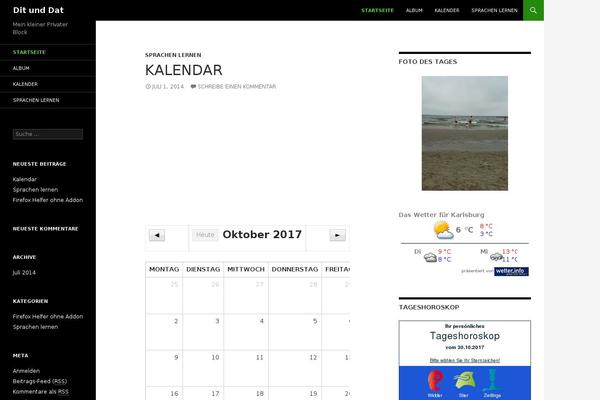 Site using WP Calendar plugin