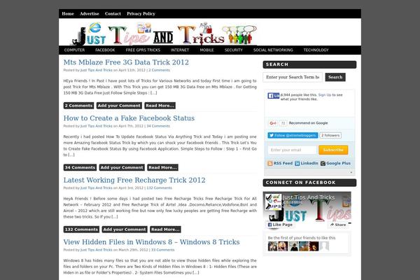 Site using Easy-mashable-social-bar plugin