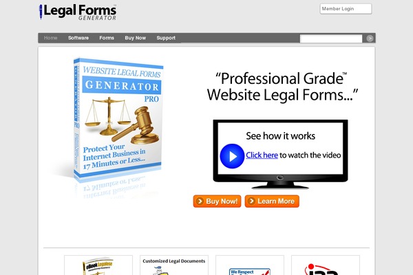 Site using Legal-forms-generator plugin
