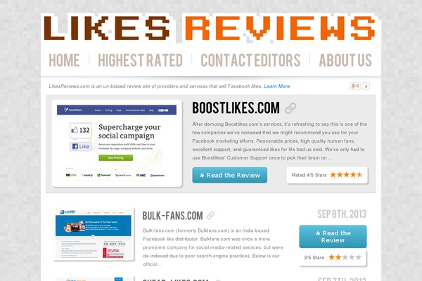 Site using Author Product Review plugin