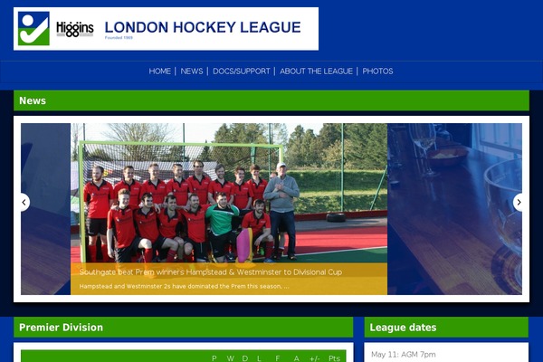 Site using Fixtureslive-hockey-league plugin