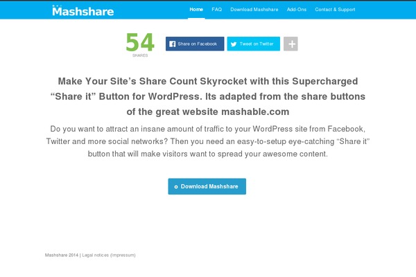 Site using Mashshare-select-and-share plugin