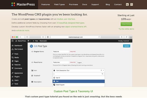 Site using Masterpress plugin
