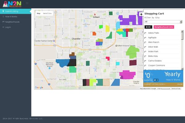 Site using Neighborhoods-maps plugin