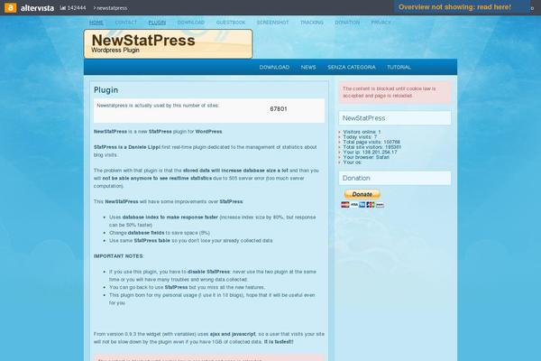 Site using NewStatPress plugin