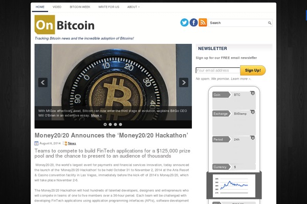 Site using Bitcoin Price Ticker: Bitcoin & Litecoin Price Widget plugin
