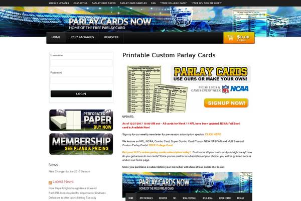 Site using Wp-parlay-cards plugin