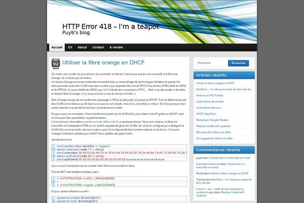 Site using Simple Code Highlighter plugin