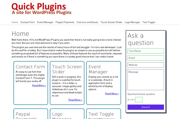 Site using Callback plugin