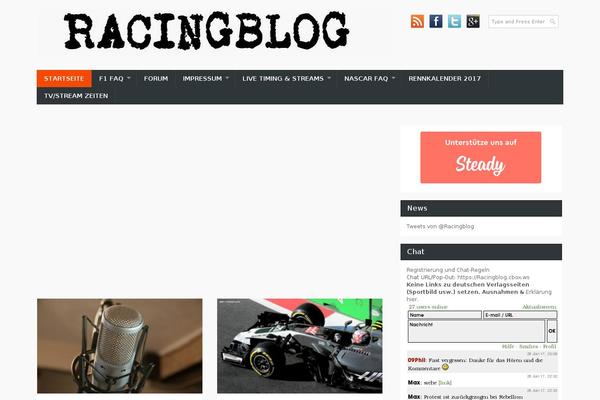 Site using Racecars plugin