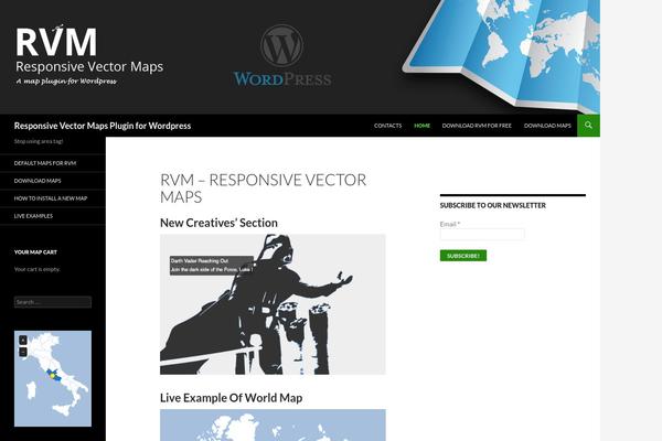 Site using RVM - Responsive Vector Maps plugin