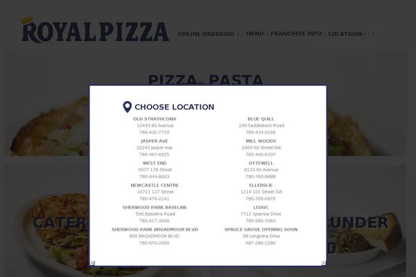 Site using Royal-pizza-menu plugin