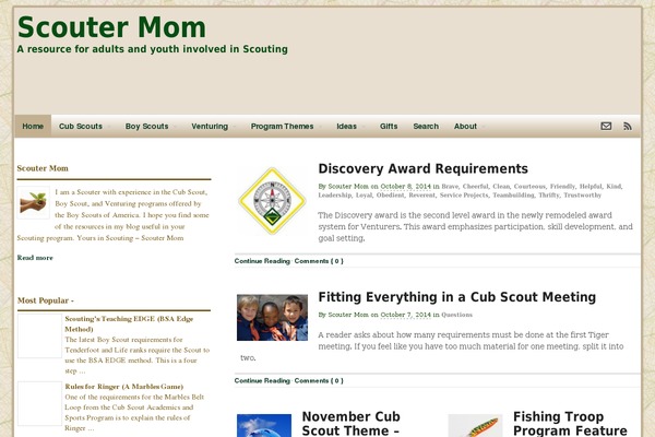 Site using Scoutermom plugin
