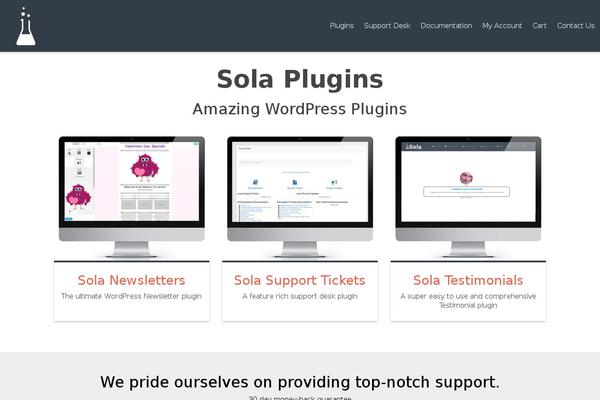 Site using Sola-testimonials-pro plugin