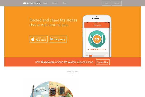 Site using Storycorps plugin