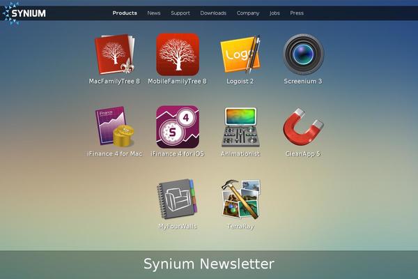Site using Synium-newsletter plugin