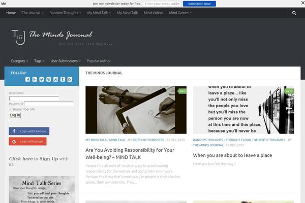 Social Articles website example screenshot