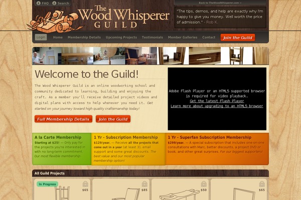 Site using Woocommerce-wishlists plugin