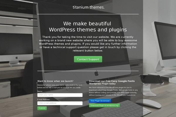 Site using Titanium-coming-soon-template plugin
