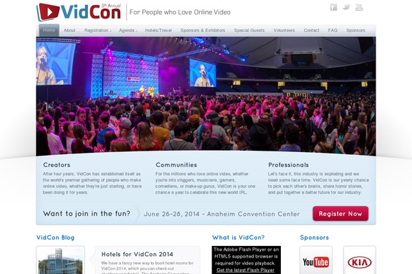 Site using Vidcon-braze plugin