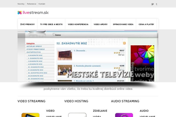 Site using HTML5 Video Background plugin