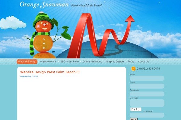 Site using Improved Let It Snow! plugin